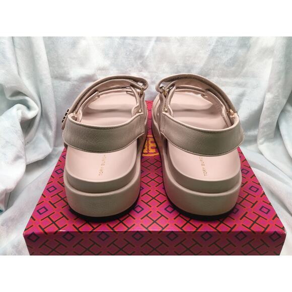 Tory Burch Kira Sport Goat Leather Sandal Shell Pink 9 NIB - Picture 3 of 10